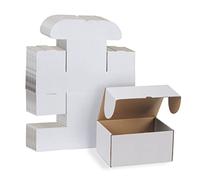 RLAVBL Piccole Scatole di Spedizione 20.3x15.3x10.2cm,Scatola di Cartone Ondulate 25 Pezzi, Bianche