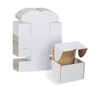 RLAVBL Scatola Cartone, Scatola per Regalo 15.3x10.2x10.2cm,Scatola di Cartone Ondulate 25 Pezzi, Bianche