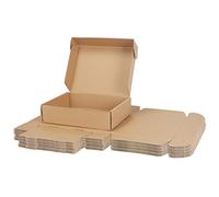 RLAVBL Scatole di Cartone,Scatole per Trasloco 30.5x22.9x7.6cm, Scatole Portaoggetti Ondulate,Scatola Regalo con Coperchio,Marrone Set di 20