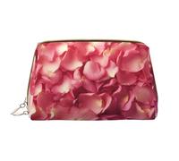 RLDOBOFE Beauty case per donne e uomini, kit Dopp da viaggio, borsa per il trucco con cavalli innamorati, organizer per trucchi, Petali floreali a forma di cuore, Taglia unica