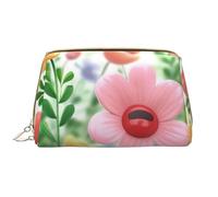 RLDOBOFE Beauty case per donne e uomini, kit Dopp da viaggio, borsa per il trucco con cavalli innamorati, organizer per trucchi, Fiore felice, Taglia unica