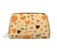 RLDOBOFE Beauty case per donne e uomini, kit Dopp da viaggio, borsa per il trucco con dalia, organizer per trucchi e cosmetici, Molte forme di cuore, Taglia unica