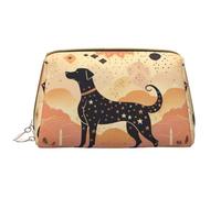 RLDOBOFE Beauty case per donne e uomini, kit dopp da viaggio, borsa per il trucco con immagine mostra alberi, organizer per trucchi, Schema di un cane, Taglia unica