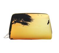 RLDOBOFE Beauty case per donne e uomini, kit Dopp da viaggio, borsa per il trucco Grand Canal in Italia, organizer per trucchi, Tramonto Giraffe, Taglia unica