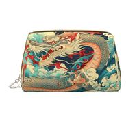 RLDOBOFE Beauty case per donne e uomini, kit Dopp da viaggio, borsa per il trucco in stile drago bianco, organizer per trucchi, Fei lungo vibrante, Taglia unica