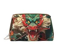 RLDOBOFE Beauty case per donne e uomini, kit Dopp da viaggio, borsa per il trucco in stile drago bianco, organizer per trucchi, Drago Mostrando Denti, Taglia unica