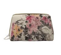 RLDOBOFE Beauty case per donne e uomini, kit Dopp da viaggio, borsa per il trucco in stile drago bianco, organizer per trucchi, Inchiostro Fiore P, Taglia unica