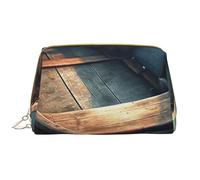 RLDOBOFE Beauty case per donne e uomini, kit Dopp da viaggio, con funghi sul terreno, organizer per trucchi, Barca in legno sull'acqua, Taglia unica