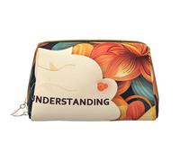 RLDOBOFE Beauty case per donne e uomini, kit Dopp da viaggio, trousse per trucchi, organizer per trucchi, Citazioni sulla felicità, Taglia unica