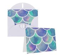RLDOBOFE Biglietto di auguri con buste, biglietto bianco con scale arcobaleno acquerello, biglietti di auguri, 20,3 x 15,2 cm, biglietti per appunti con scritta "Thinking of you", biglietti di