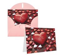 RLDOBOFE Biglietto di auguri con buste, biglietto di auguri di San Valentino, 20,3 x 15,2 cm, biglietti per appunti con scritta "Thinking of you", biglietti di ringraziamento per tutte le occasioni