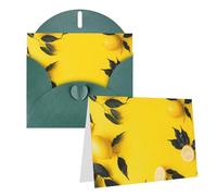 RLDOBOFE Biglietto di auguri con buste, biglietto di auguri giallo limone, 20,3 x 15,2 cm, biglietti di ringraziamento per tutte le occasioni