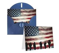 RLDOBOFE Biglietto di auguri con buste, biglietto di auguri per la festa dei veterani americani, 20,3 x 15,2 cm, biglietti di ringraziamento per tutte le occasioni