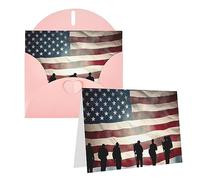 RLDOBOFE Biglietto di auguri con buste, biglietto di auguri per la festa dei veterani americani, 20,3 x 15,2 cm, biglietti di ringraziamento per tutte le occasioni