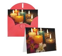 RLDOBOFE Biglietto di auguri con buste, biglietto vuoto con candele aromatiche, biglietti di auguri, 20,3 x 15,2 cm, biglietti per appunti con scritta "Thinking of you", biglietti di ringraziamento