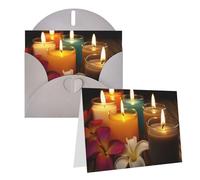 RLDOBOFE Biglietto di auguri con buste, biglietto vuoto con candele aromatiche, biglietti di auguri, 20,3 x 15,2 cm, biglietti per appunti con scritta "Thinking of you", biglietti di ringraziamento