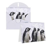 RLDOBOFE Biglietto di auguri con buste, biglietto vuoto con pinguini giovani, biglietti di auguri 20,3 x 15,2 cm, biglietti di ringraziamento per tutte le occasioni