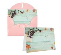 RLDOBOFE Biglietto di auguri con buste, biglietto vuoto con sfondo estivo, biglietti di auguri 20,3 x 15,2 cm, biglietti di ringraziamento per tutte le occasioni