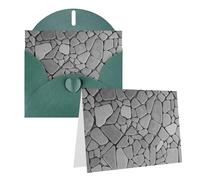 RLDOBOFE Biglietto di auguri con buste, biglietto vuoto con texture di muro di pietra, biglietti di auguri 20,3 x 15,2 cm, biglietti di ringraziamento per tutte le occasioni