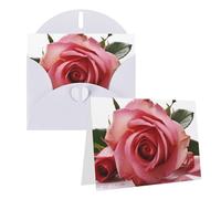 RLDOBOFE Biglietto di auguri con buste, biglietto vuoto Rose1, biglietti di auguri 20,3 x 15,2 cm, biglietti per appunti con scritta "Thinking of you", biglietti di ringraziamento per tutte le