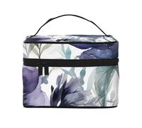 RLDOBOFE Borsa da toilette per donne e uomini, kit dopp, borsa per il trucco da viaggio, organizer per il trucco, borsa per cosmetici con due conigli che bevono il tè da appendere borsa da toilette da