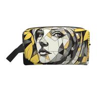 RLDOBOFE Borsa da toilette per donne e uomini, kit dopp, borsa per il trucco da viaggio, organizer per il trucco, borsa per cosmetici con due conigli che bevono il tè da appendere borsa da toilette da