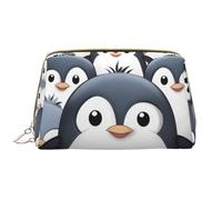 RLDOBOFE Borsa da toilette per donne e uomini, kit Dopp da viaggio, borsa per il trucco carina con delfini marini, organizer per cosmetici, Simpatico pinguino., Taglia unica