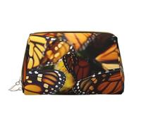 RLDOBOFE Borsa da toilette per donne e uomini, kit Dopp da viaggio, borsa per il trucco dei nativi americani, organizer per cosmetici, Farfalle Monarca, Taglia unica