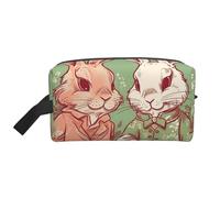 RLDOBOFE Borsa da toilette per donne e uomini, kit Dopp da viaggio, organizer per trucchi, borsa per cosmetici con fiori di rosa con strisce rosse da appendere, borsa da toilette da barba con grande