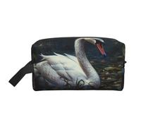 RLDOBOFE Borsa da toilette per donne e uomini, kit Dopp da viaggio, organizer per trucchi, borsa per cosmetici con fiori di rosa con strisce rosse da appendere, borsa da toilette da barba con grande