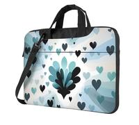 RLDOBOFE Borsa per computer portatile per donne e uomini, borsa per computer portatile, valigetta con motivo a cuore, borsa a tracolla per computer portatile, borsa da lavoro per viaggi