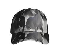 RLDOBOFE Cappello da baseball da golf per uomo e donna con occhi azzurri leopardo delle nevi cappello da baseball regolabile cappello da baseball non costruito, Cavalli bianchi e neri che corrono