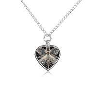 RLDOBOFE Collana colorata con urna a forma di cuore, gioiello per ceneri commemorativo con imbuto, medaglione per donne e uomini, per contenere le ceneri dei propri cari animali domestici