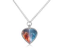 RLDOBOFE Collana con due urna a forma di tigre, gioiello commemorativo per ceneri con imbuto, medaglione per donne e uomini, per contenere le ceneri dei propri cari animali domestici