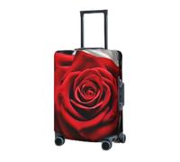 RLDOBOFE Copertura per bagagli da viaggio elastica per valigia, con rose nere, bianche e rosse, copertura protettiva per valigie, lavabile, antipolvere, adatta per bagagli da 45-81 cm, Nero , x-large