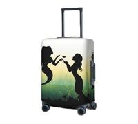 RLDOBOFE Copertura per bagagli da viaggio per valigia elastica protezione per valigia animata sirena baciare pesce copertura per valigie lavabile copertura protettiva antipolvere per bagagli adatta
