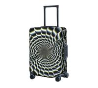 RLDOBOFE Copertura per bagagli da viaggio per valigia elastica protezione per valigia illusione ottica a spirale gif coperture per valigie lavabile copertura protettiva antipolvere per bagagli adatta