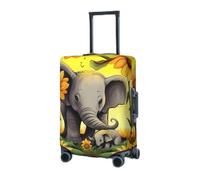 RLDOBOFE Copertura per bagagli da viaggio per valigia elastica protezione per valigia madre elefante girasoli copertura per valigie lavabile copertura protettiva antipolvere per bagagli adatta per