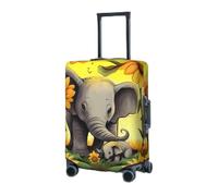 RLDOBOFE Copertura per bagagli da viaggio per valigia elastica protezione per valigia madre elefante girasoli copertura per valigie lavabile copertura protettiva antipolvere per bagagli adatta per