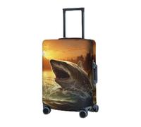 RLDOBOFE Copertura per bagagli da viaggio per valigia elastica protezione per valigie al crepuscolo Pesce Valigie Coperture lavabili Copertura protettiva antipolvere per bagagli Adatto per bagagli da