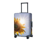 RLDOBOFE Copertura per bagagli da viaggio per valigia elastica protezione per valigie girasoli fiori gialli copertura per valigie lavabile copertura protettiva antipolvere per bagagli adatta per