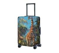 RLDOBOFE Copertura per bagagli da viaggio per valigie elastica protezione per valigie con giraffa della giungla, copertura protettiva lavabile per valigia, antipolvere, adatta per bagagli da 45-81 cm