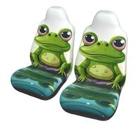 RLDOBOFE Frog in a pond1 - Coprisedili per auto, 2 pezzi, coprisedili anteriori per auto, accessori estetici, decorazione per interni