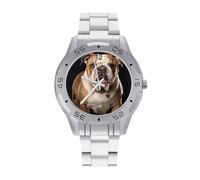 RLDOBOFE Orologio da polso unisex in acciaio inossidabile con quadrante grande