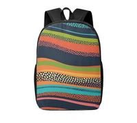 RLDOBOFE Zaino per uomo donna casual Daypack curvo motivo a righe colore zaino per laptop 17 In leggero zaino da viaggio per lavoro escursionismo