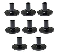 RLECS Manicotti per piatti in plastica con base a flangia per percussioni, colore nero