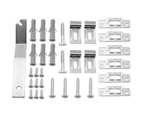 RLECS T-Lock - Set di ganci di sicurezza per appendere quadri, mantiene il pezzo di montaggio stabile e sicuro per telai in legno e metallo, 2 set + 1 chiave inglese