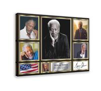 rlfnde Morgan Freeman - Poster su tela, decorazione artistica da parete per soggiorno, camera da letto, 60 x 90 cm