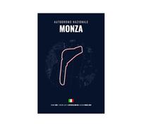 rlfnde Poster su tela del Gran Premio di Monza, decorazione artistica da parete per soggiorno, camera da letto, 40 x 60 cm