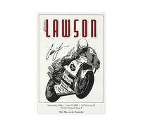 rlfnde Poster su tela, motivo: Eddie Lawson MotoGP a due tempi, classico 500, decorazione per camera da letto, ufficio, camera da letto, regalo, 20 x 30 cm